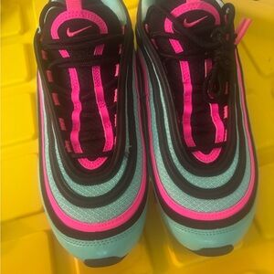 Nike Pink and Blue Sneakers Modern Design